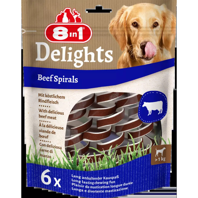 8in1 Delights Smart Beef Spirals | Köpek Atıştırmalık Ödül Maması 8in1 Delights Smart Beef Spirals | Köpek Atıştırmalık Ödül Maması